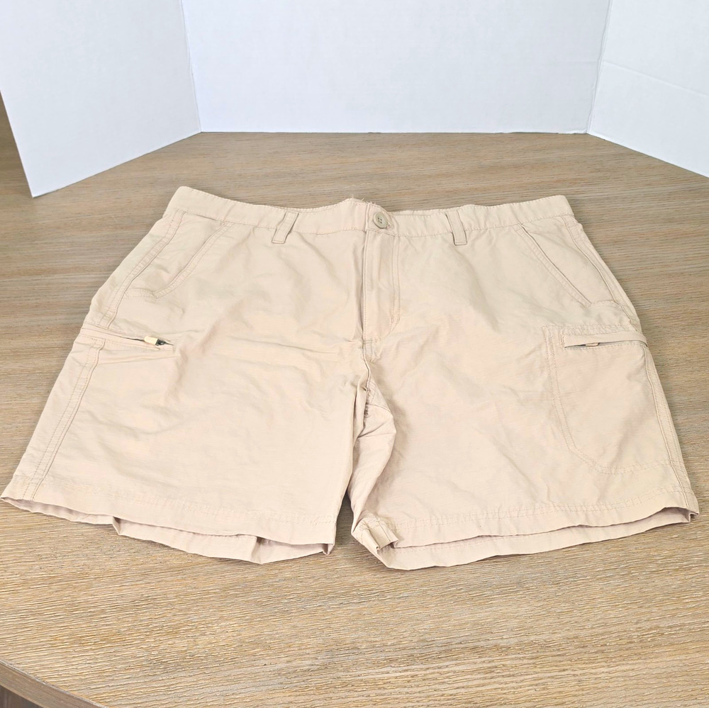 Reel Legends Men’s Fishing/Performance Cargo Shorts Zip S 36 Pockets Logo